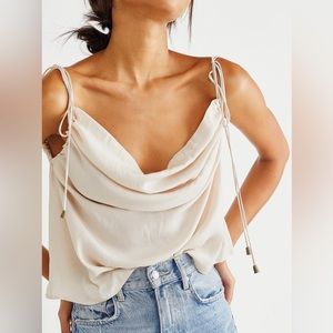 Size small Free People Hattie Silky tank in soft pink with adjustable straps